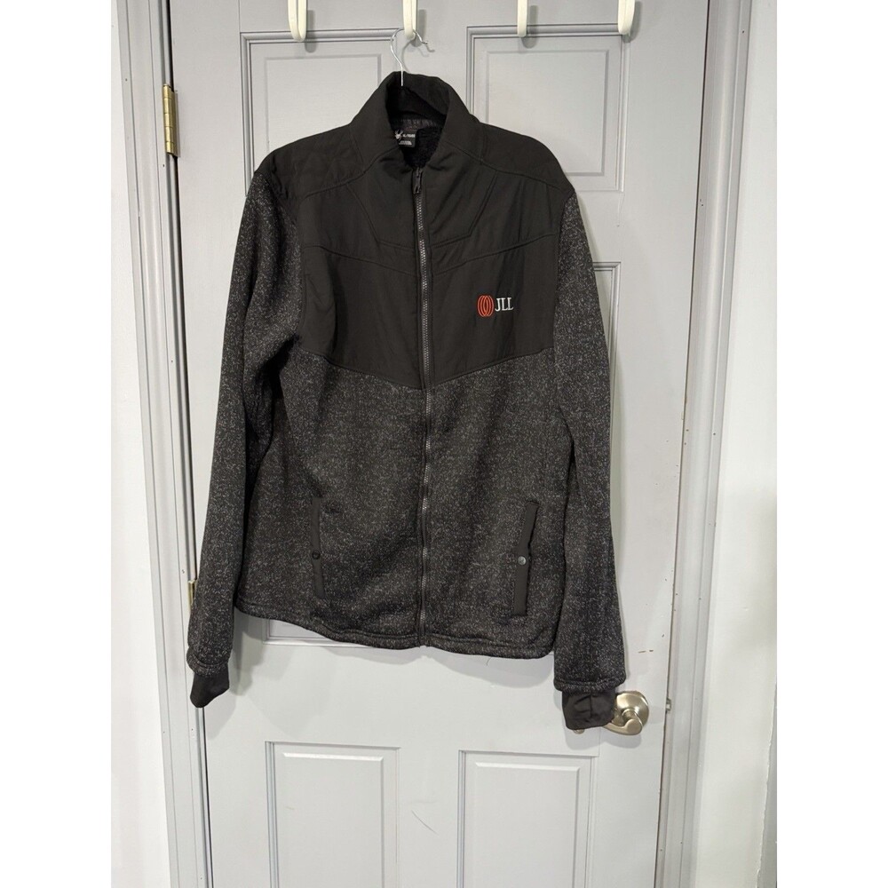 Men’s Spyder Black And Charcoal Jacket XL Knit And Nylon Combo